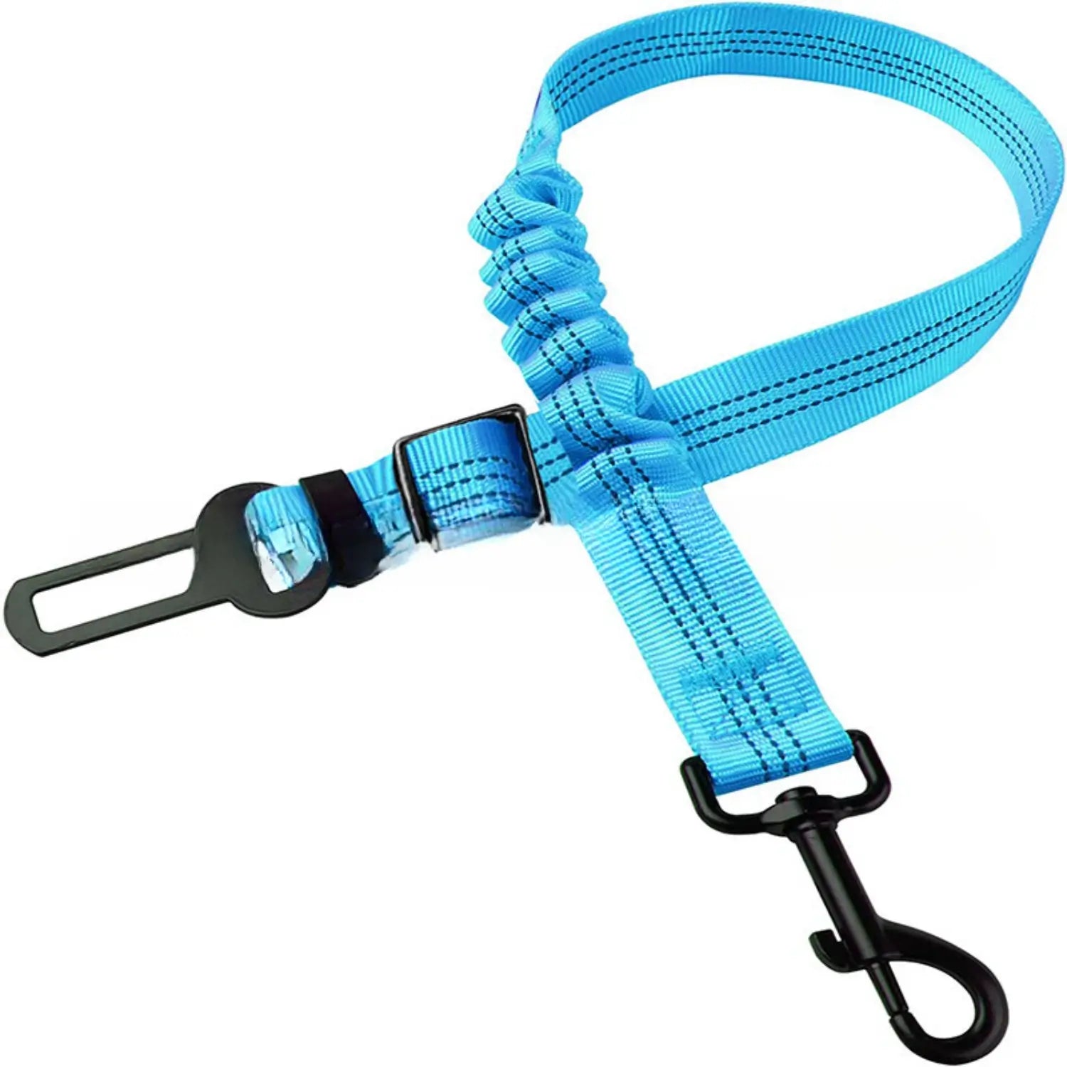 Autogordel Hondenriem/Kattenriem met Elastiek | Reflecterende Veiligheidsriem